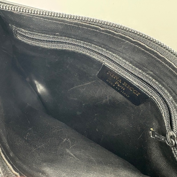 Nina Ricci Vintage Black Canvas Crossbody Purse with Leather Accents/Strap - Picture 9 of 11